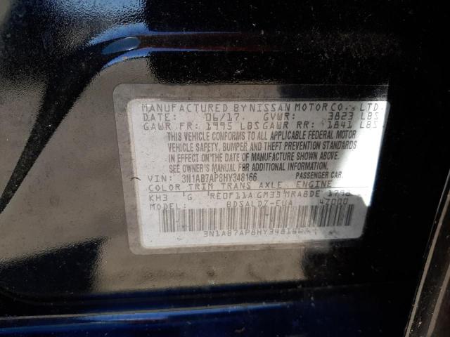 Photo 10 from auction – 2017 NISSAN SENTRA S with VIN 3N1AB7AP8HY348166