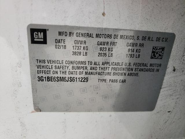 Photo 10 from auction – 2018 CHEVROLET CRUZE LT with VIN 3G1BE6SM6JS611229