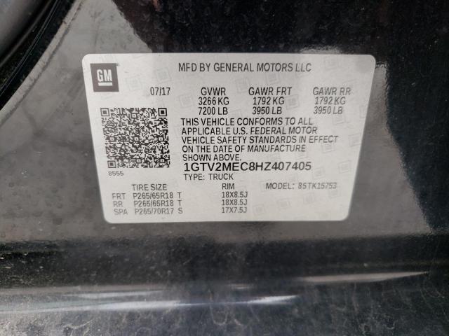 Photo 10 from auction – 2017 GMC SIERRA K15 with VIN 1GTV2MEC8HZ407405