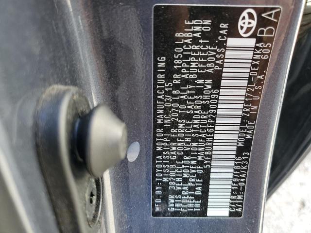 Photo 10 from auction – 2015 TOYOTA COROLLA L with VIN 5YFBURHE6FP290096