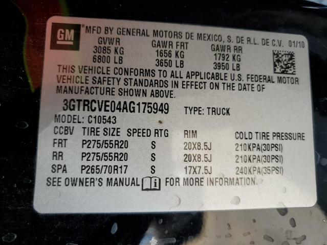 Photo 10 from auction – 2010 GMC SIERRA C15 with VIN 3GTRCVE04AG175949