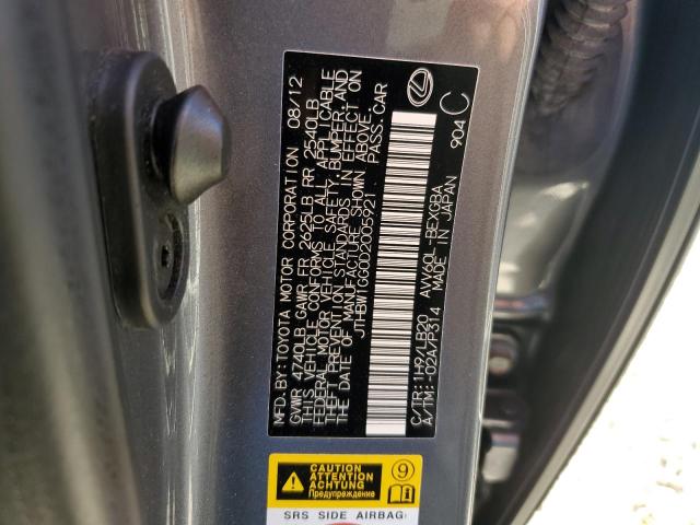Photo 10 from auction – 2013 LEXUS ES 300H with VIN JTHBW1GG0D2005921