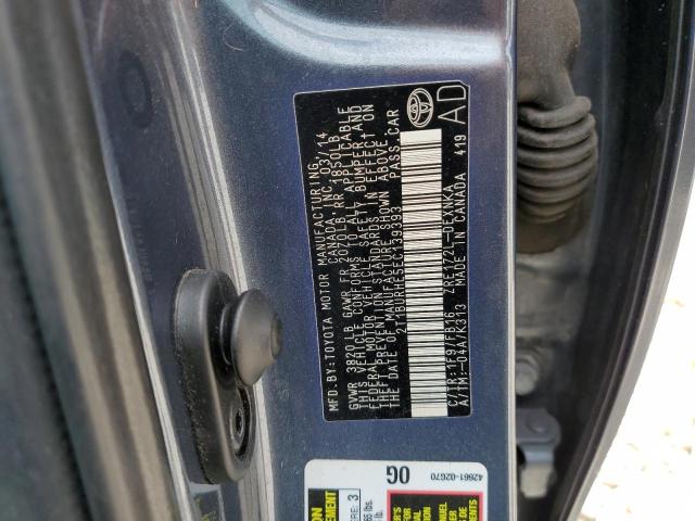 Photo 10 from auction – 2014 TOYOTA COROLLA L with VIN 2T1BURHE5EC139393