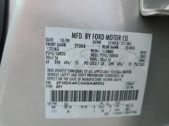 Photo 10 from auction – 2010 FORD EDGE LIMIT with VIN 2FMDK4KC0ABA48992