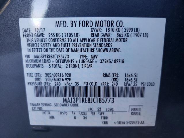 Photo 10 from auction – 2018 FORD ECOSPORT S with VIN MAJ3P1RE8JC185773