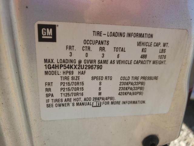 Photo 10 from auction – 2002 BUICK LESABRE CU with VIN 1G4HP54KX2U296790