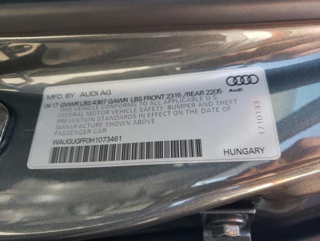 Photo 10 from auction – 2017 AUDI A3 PREMIUM with VIN WAUGUGFF0H1073461