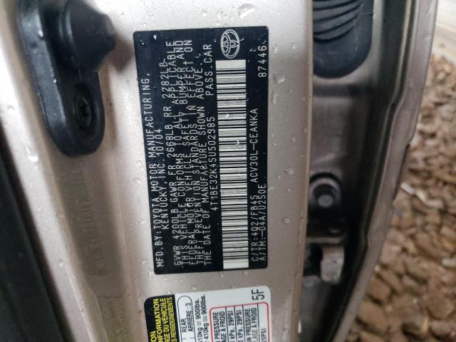 Photo 10 from auction – 2005 TOYOTA CAMRY LE with VIN 4T1BE32K45U502385