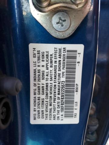 Photo 10 from auction – 2014 HONDA CIVIC EX with VIN 19XFB2F83EE225573
