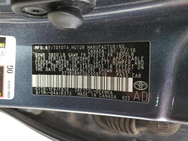 Photo 10 from auction – 2016 TOYOTA COROLLA L with VIN 2T1BURHE0GC609719