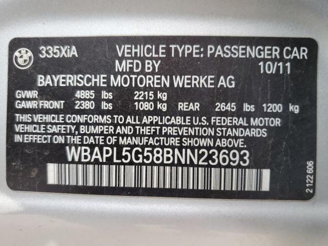 Photo 10 from auction – 2011 BMW 335 XI with VIN WBAPL5G58BNN23693
