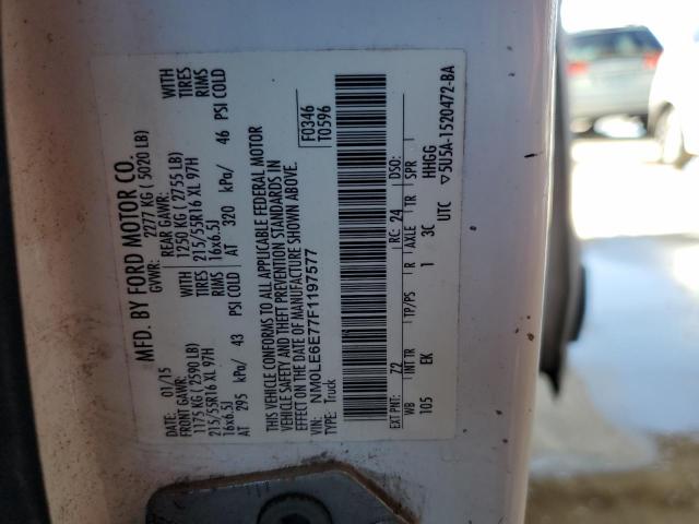 Photo 10 from auction – 2015 FORD TRANSIT CO with VIN NM0LE6E77F1197577