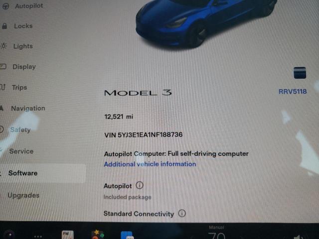 Photo 8 from auction – 2022 TESLA MODEL 3 with VIN 5YJ3E1EA1NF188736
