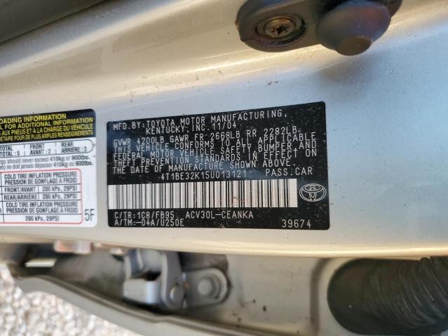 Photo 10 from auction – 2005 TOYOTA CAMRY LE with VIN 4T1BE32K15U013121