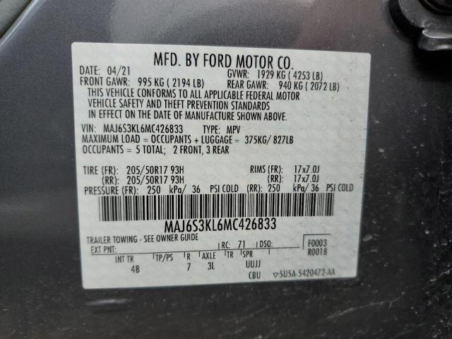 Фото 10 с аукциона – 2021 FORD ECOSPORT T с VIN MAJ6S3KL6MC426833
