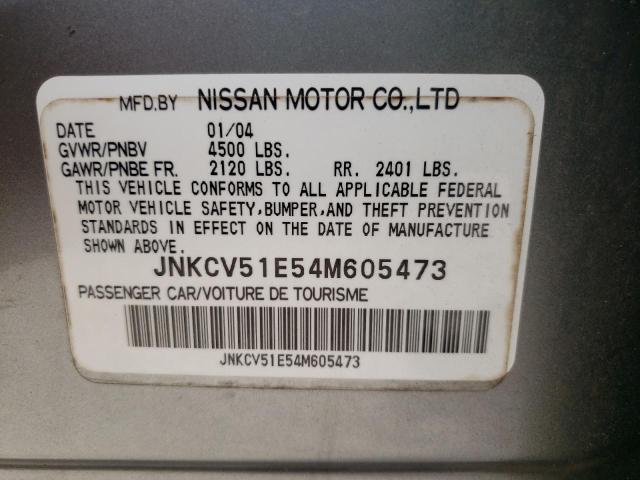 Photo 10 from auction – 2004 INFINITI G35 with VIN JNKCV51E54M605473