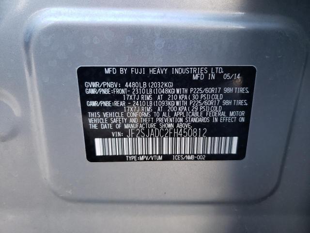 Photo 10 from auction – 2015 SUBARU FORESTER 2 with VIN JF2SJADC2FH450812