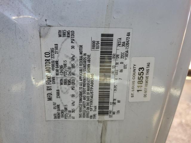 Photo 10 from auction – 2007 FORD RANGER SUP with VIN 1FTYR14U57PA99346