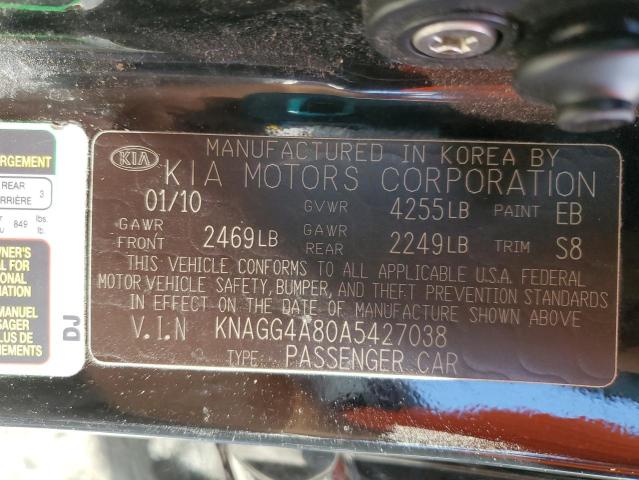 Photo 10 from auction – 2010 KIA OPTIMA LX with VIN KNAGG4A80A5427038
