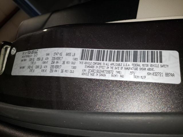 Photo 10 from auction – 2017 CHRYSLER PACIFICA T with VIN 2C4RC1BG2HR739872