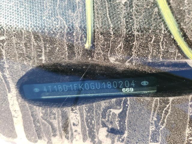 Photo 10 from auction – 2016 TOYOTA CAMRY HYBR with VIN 4T1BD1FK0GU180204