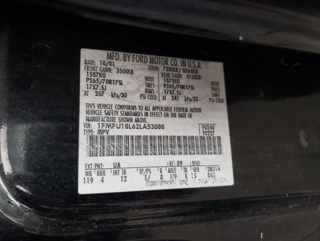 Photo 10 from auction – 2002 FORD EXPEDITION with VIN 1FMFU18L62LA53088