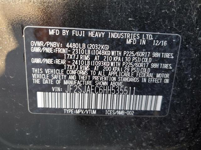 Photo 10 from auction – 2017 SUBARU FORESTER 2 with VIN JF2SJAEC6HH535511