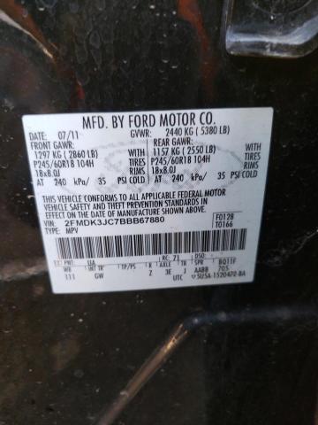 Photo 10 from auction – 2011 FORD EDGE SEL with VIN 2FMDK3JC7BBB67880