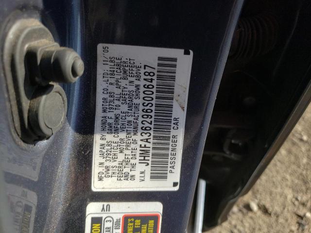 Photo 10 from auction – 2006 HONDA CIVIC HYBR with VIN JHMFA36296S006487