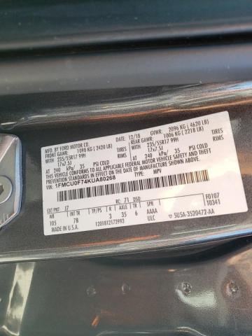 Photo 10 from auction – 2019 FORD ESCAPE S with VIN 1FMCU0F74KUA80268