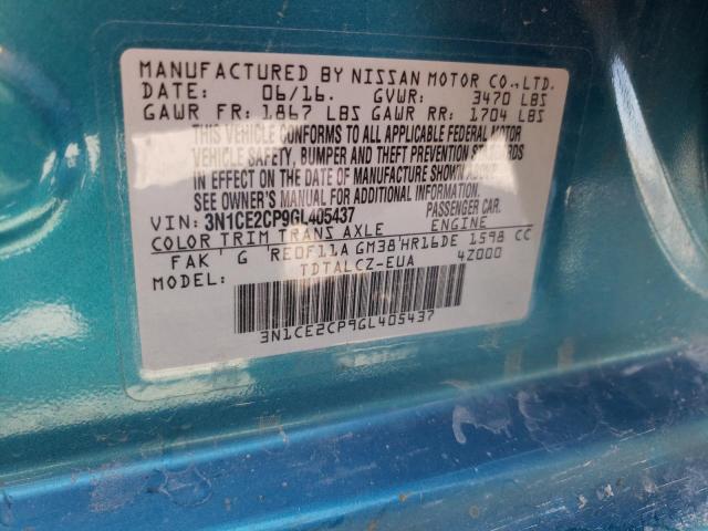 Photo 10 from auction – 2016 NISSAN VERSA NOTE with VIN 3N1CE2CP9GL405437