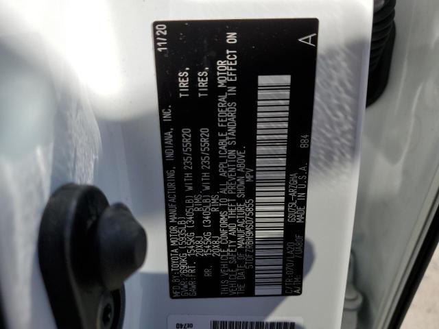 Photo 10 from auction – 2021 TOYOTA HIGHLANDER with VIN 5TDFZRBH9MS075855