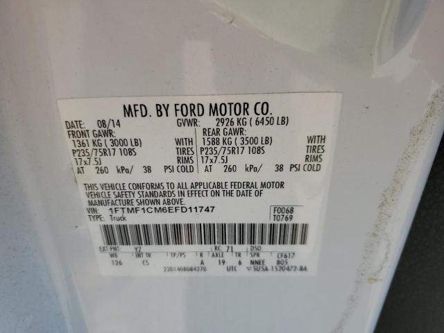 Photo 10 from auction – 2014 FORD F150 with VIN 1FTMF1CM6EFD11747