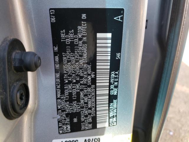 Photo 10 from auction – 2013 TOYOTA SIENNA XLE with VIN 5TDYK3DC8DS383918