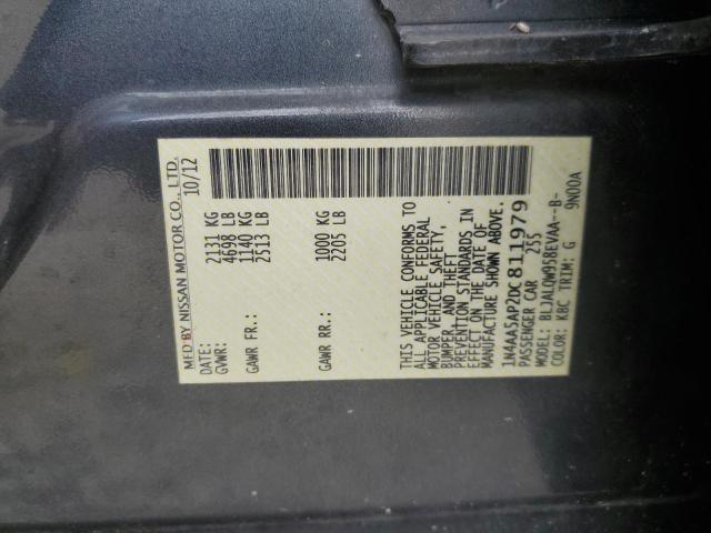 Photo 10 from auction – 2013 NISSAN MAXIMA S with VIN 1N4AA5AP2DC811979