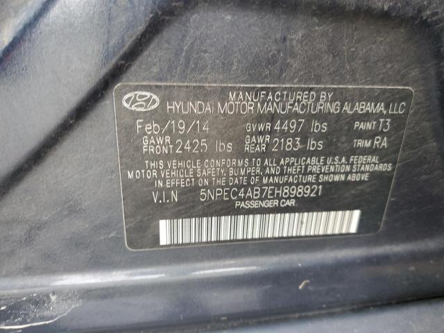 Photo 10 from auction – 2014 HYUNDAI SONATA SE with VIN 5NPEC4AB7EH898921