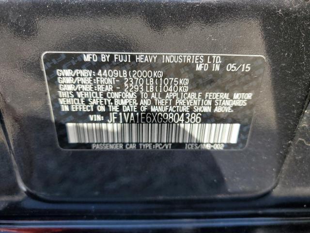 Photo 10 from auction – 2016 SUBARU WRX PREMIU with VIN JF1VA1E6XG9804386