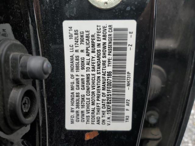 Photo 10 from auction – 2015 HONDA CIVIC LX with VIN 19XFB2E51FE007186