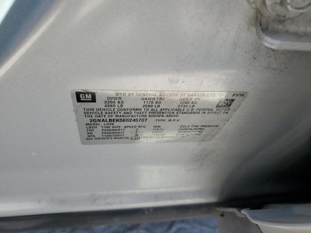 Photo 10 from auction – 2014 CHEVROLET EQUINOX LT with VIN 2GNALBEK5E6245707