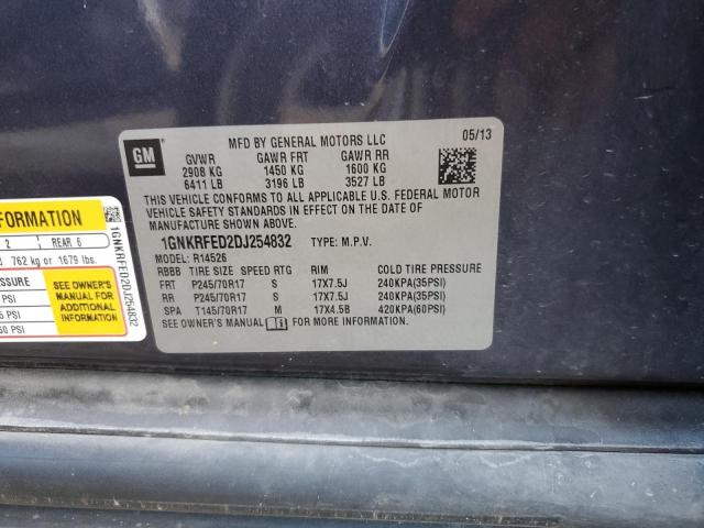 Photo 10 from auction – 2013 CHEVROLET TRAVERSE L with VIN 1GNKRFED2DJ254832