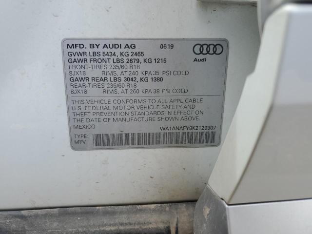 Photo 10 from auction – 2019 AUDI Q5 PREMIUM with VIN WA1ANAFY8K2129307