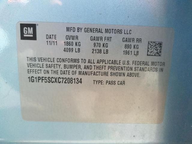 Photo 10 from auction – 2012 CHEVROLET CRUZE LT with VIN 1G1PF5SCXC7208134