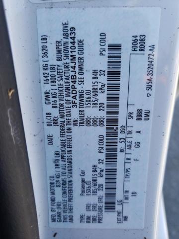 Photo 10 from auction – 2018 FORD FIESTA SE with VIN 3FADP4BJ4JM104439