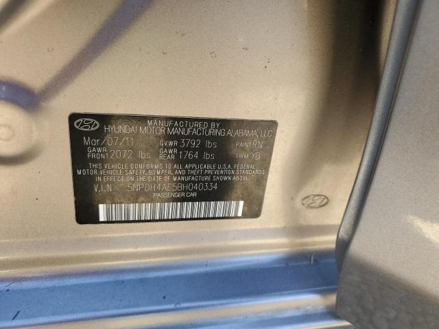 Photo 10 from auction – 2011 HYUNDAI ELANTRA GL with VIN 5NPDH4AE5BH040334