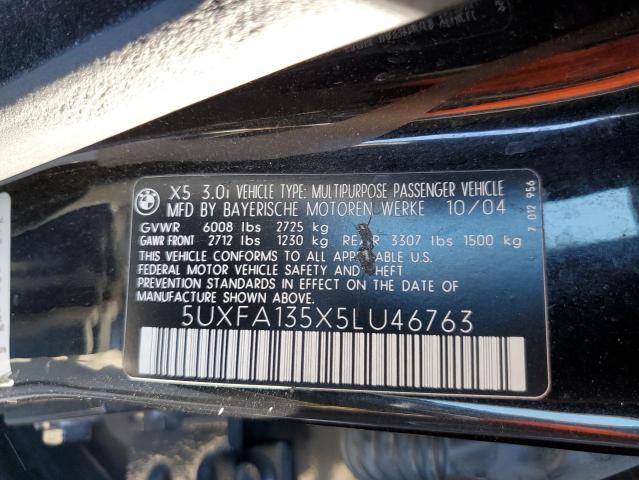 صورة رقم 10 من المزاد - 2005 BMW X5 3.0I مع VIN 5UXFA135X5LU46763