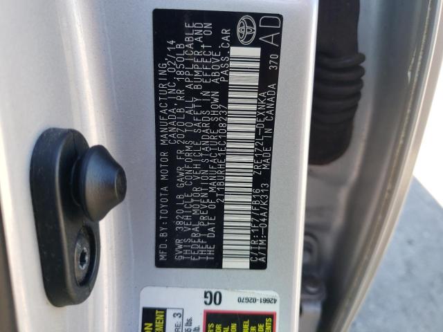 Photo 10 from auction – 2014 TOYOTA COROLLA L with VIN 2T1BURHE1EC108237