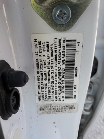 صورة رقم 10 من المزاد - 2014 HONDA CIVIC EXL مع VIN 19XFB2F92EE075853