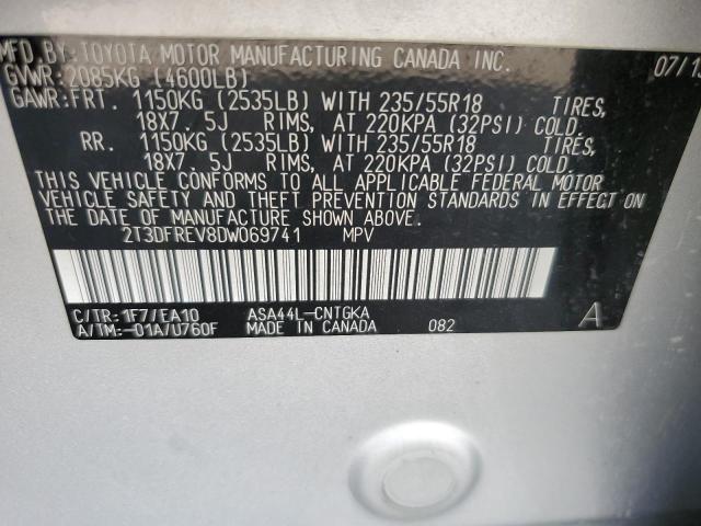 Photo 10 from auction – 2013 TOYOTA RAV4 LIMIT with VIN 2T3DFREV8DW069741