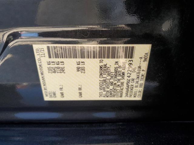 Photo 10 from auction – 2016 NISSAN MAXIMA 3.5 with VIN 1N4AA6AP9GC422993