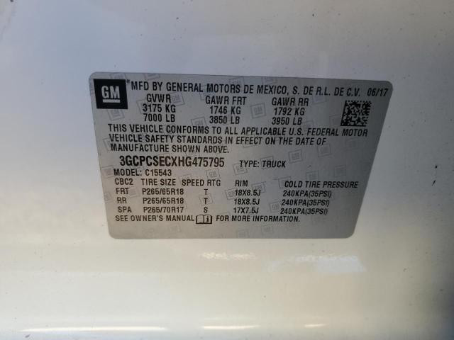 Photo 10 from auction – 2017 CHEVROLET SILVERADO with VIN 3GCPCSECXHG475795